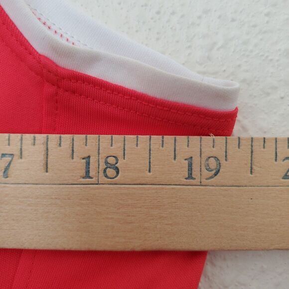 Slazenger Top Sleeveless 1/4 Zip Collared Solid Activewear Top Sz M Orange Golf - Picture 8 of 12